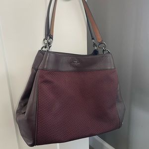 Coach burgundy handbag